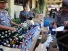 Operasi Pekat di Malut, Polisi Amankan Puluhan Jenis Minuman Keras