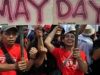 Aksi May Day, Massa di Kendari Pertanyakan PHK Tanpa Pesangon