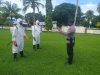 CEGAH PANDEMI COVID-19, BATALYON B PELOPOR LAKUKAN PENYEMPROTAN DISINFEKTAN