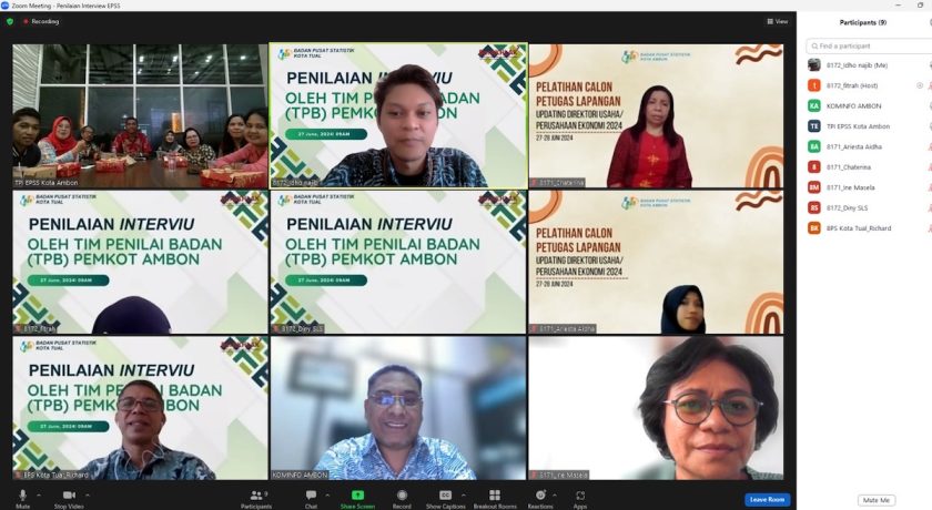 Pertemuan daring BPS kota Tual dengan Pemkot Ambon